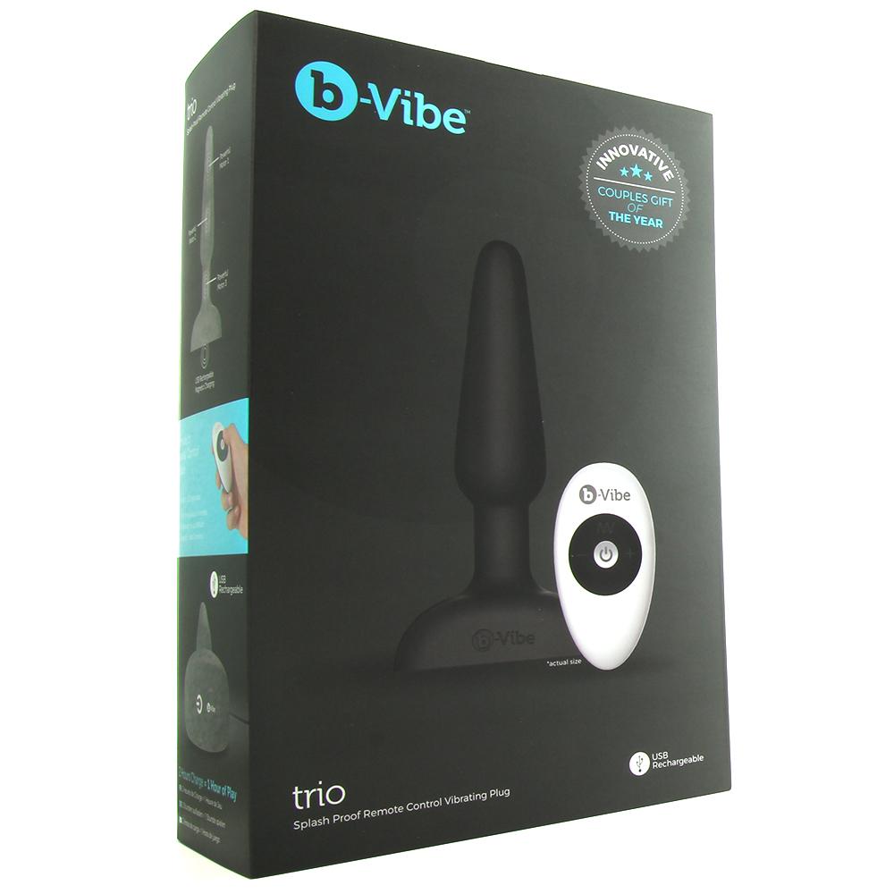 Trio Remote Vibrating Plug in Black B-Vibe