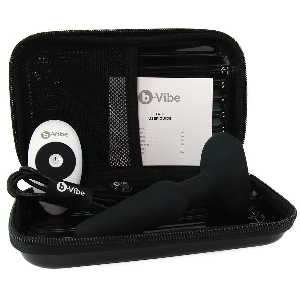 Trio Remote Vibrating Plug in Black B-Vibe